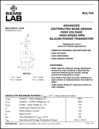 BUL72A Datasheet