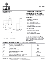 BUP50A Datasheet