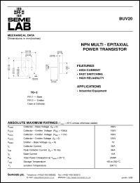 BUV20 Datasheet