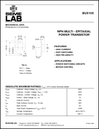 BUX10X Datasheet