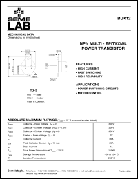 BUX12 Datasheet