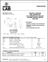 FMMT92CSM Datasheet