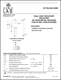 BYT08-400-220M Datasheet