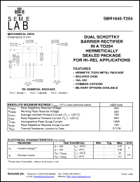 SBR1645-T254 Datasheet