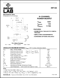 IRF130 Datasheet