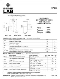 IRF460 Datasheet