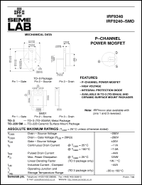 IRF9240SMD Datasheet