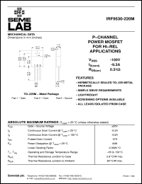 IRF9530-220M Datasheet