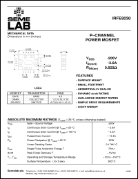 IRFE9230 Datasheet