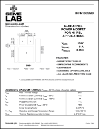 IRFN130SMD Datasheet