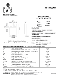 IRFN140SMD Datasheet