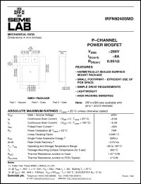 IRFN9240SMD Datasheet