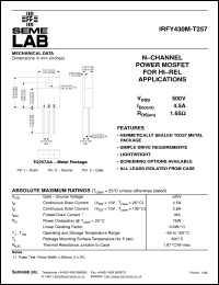 IRFY430M-T257 Datasheet