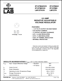 LM137H-BSS2 Datasheet