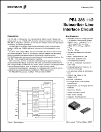 PBL38611/2QNT Datasheet