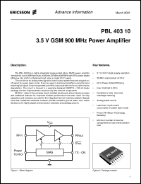 PBL40305 Datasheet