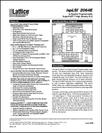 ISPLSI2064E-135LT100 Datasheet