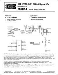 MX014J Datasheet