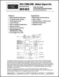 MX465DS Datasheet