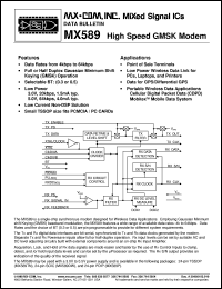 MX589P Datasheet