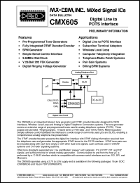 CMX624P4 Datasheet