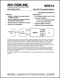 MX614P Datasheet