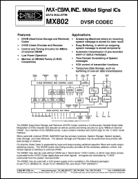 MX802J Datasheet