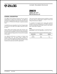 Z86E23 Datasheet