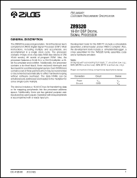 Z89320 Datasheet
