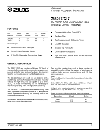Z86C17 Datasheet