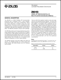 Z86193 Datasheet