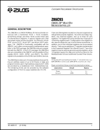 Z86C93 Datasheet