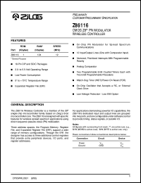 Z86116 Datasheet