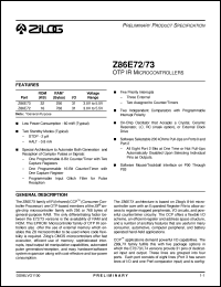 Z86E7216FSC Datasheet