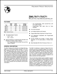 Z86L7508PSC Datasheet