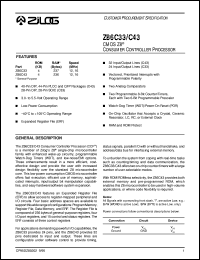 Z86C3312SSC Datasheet