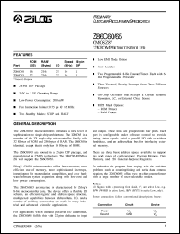 Z86C6016PSC Datasheet