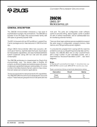 Z86C9616VSC Datasheet