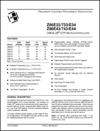 Z86E4416VEC Datasheet