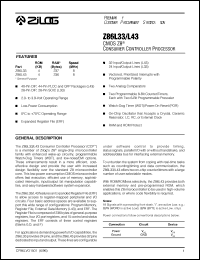 Z86L3308SSC Datasheet