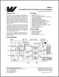 WM8141CFT/V Datasheet