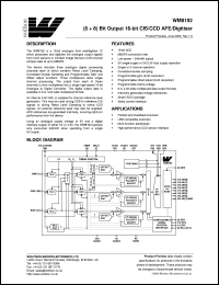 XWM8192CDW/V Datasheet