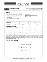 VSC7709WC Datasheet