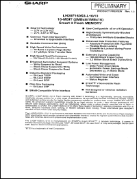LH28F160S3B-L10 Datasheet