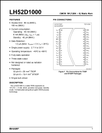LH52D1000T-85LL Datasheet