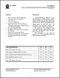GLT440L16-50TC Datasheet