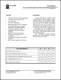 GLT4160L16-50J4 Datasheet