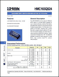 HMC183QS24 Datasheet