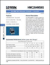 HMC204MS8G Datasheet