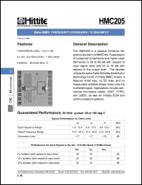 HMC205 Datasheet